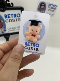 Pin de Ositos Felpa rosa