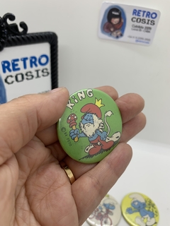 Pitubotones Pin papa Pitufo King - comprar online