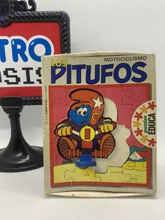 Mini Rompecabezas Los Pitufos - Motociclismo