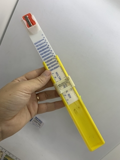 Cartuchera Regla con Tablas y sacapuntas Amarilla - tienda online