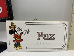 Colgante Ceramica Minnie con nombre "Paz" - RETROCOSIS