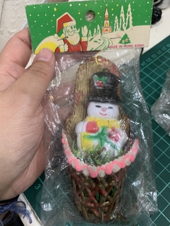 Colgantes Navidad Retro Kitsch hombre nieve