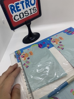 Set de album con Papel de Carta, sobres y lapicera osos - RETROCOSIS