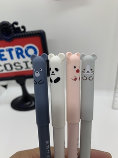 Biromes animalitos tinta azul con borrador - comprar online