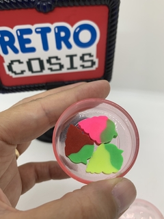 Set gomitas de borrar en cajita de plastico tipo Ninety - tienda online