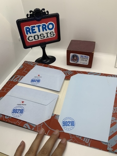 Set de album con Papel de Carta, sobres Beverly Hills 90210 - RETROCOSIS