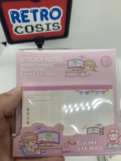 Block de notas post it kawaii game signal - comprar online