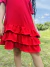 Vestido Babado Vermelho - comprar online