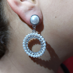 AROS CON PERLAS Y STRASS. ART A11 - comprar online