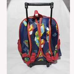 MOCHILA DE JARDIN C/ CARRO PERSONAJE 3D Y LUZ. ART M26-1 en internet