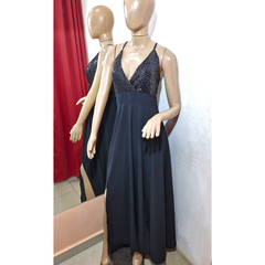VESTIDO DE CREPE CON LENTEJUELA. ART 7277