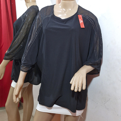 REMERA DE SEDA FRIA CON TUL. ART 1835
