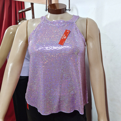 REMERA CUELLO AMERICANO CON BRILLO. ART 1839