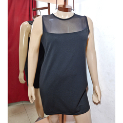 VESTIDO DE CREPE CON TUL. ART 7294