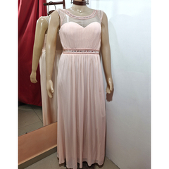 VESTIDO DE GASA BORDADO CON CANUTILLOS. ART 7334