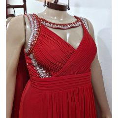 VESTIDO DE GASA CON PIEDRAS. ART 7335