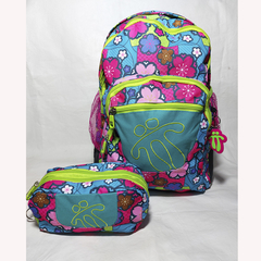 MOCHILA DOS PIEZAS ESTAMPADA TOTO. ART M22-2