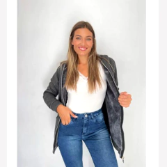CAMPERA DE ALGODON CON PIEL. ART 3073 en internet