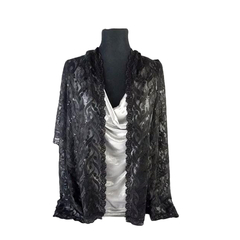 Pashmina De Fiesta De Encaje Bordado Con Lentejuelas