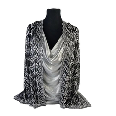 Pashmina De Fiesta De Encaje Bordado Con Lentejuelas - comprar online