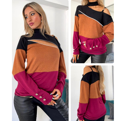 SWETER DE LANILLA JASPEADO. ART 2055