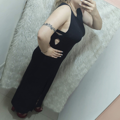 VESTIDO DE MODAL CON DETALLE TIRAS. ART 7106 - tienda online