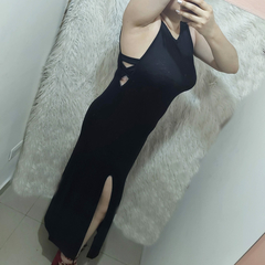 VESTIDO DE MODAL CON DETALLE TIRAS. ART 7106 en internet