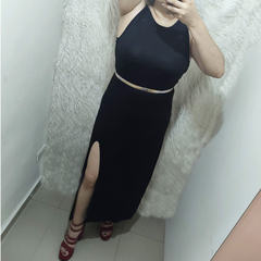 VESTIDO DE MODAL CON DETALLE TIRAS. ART 7106 - Dinastia