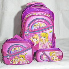 MOCHILA TRES PIEZA 3D CON CARRO. ART M67-1
