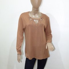 Remera de Modal con Abertura en Escote. Art 1023 - comprar online