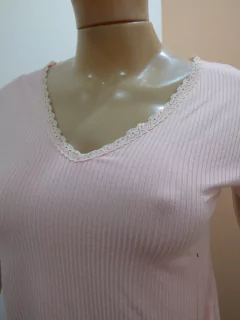 Remera con Puntilla. ART 1560 en internet