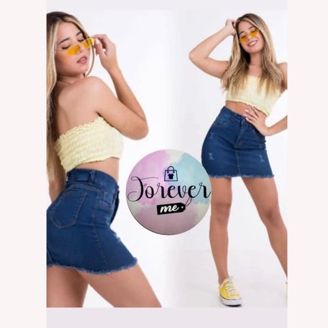 POLLERA DE JEANS ELASTIZADA. ART 7081