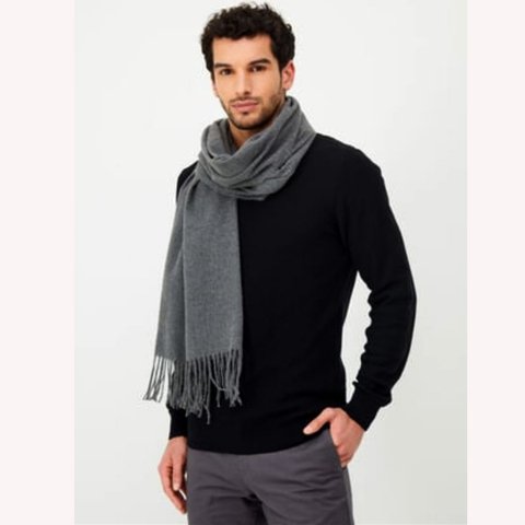 BUFANDA GRUESA DE HOMBRE LISA. ART AC14 - comprar online