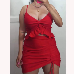 TOP DE BENGALINA CON VOLADO. ART 9032