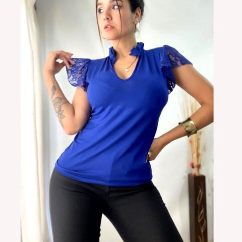 REMERA CON ENCAJE. ART 1637