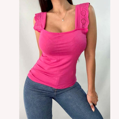 MUSCULOSA DE MODAL CON BRODERY. ART 1681 - comprar online