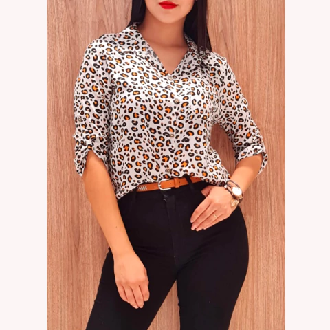 CAMISA DE FIBRANA 3/4 . ART 6029