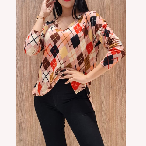 REMERA DE LANILLA ESTAMPADA. ART 1090