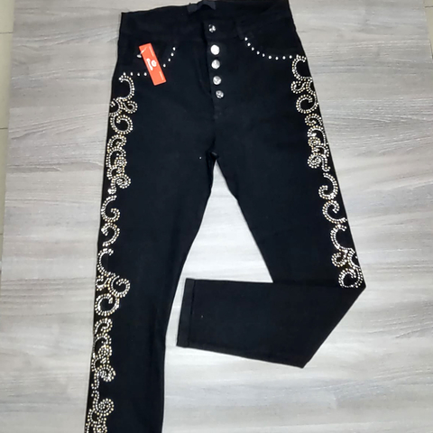 JEANS ELASTIZADO CON STRASS DOBLE. ART 4139