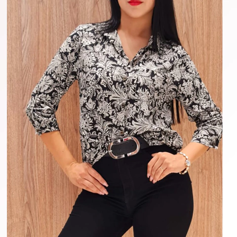 CAMISA DE FIBRANA ESTAMPADA. ART. 6039