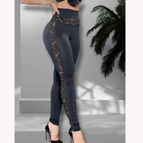 PANTALÓN DE LYCRA CON ENCAJE ART 5074