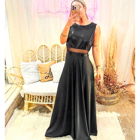 VESTIDO DE JERSEY CON LENTEJUELA. ART 7289