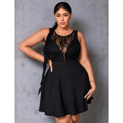 VESTIDO DE MODAL CON ENCAJE art. 7339