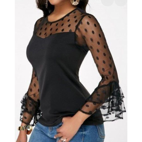 REMERA MANGA LARGA CON TUL ART. 1683 - comprar online