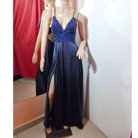 VESTIDO DE RASO CON LENTEJUELA ART. 7365 - comprar online