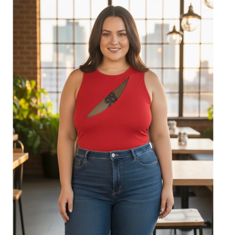 BODY DE MICROFIBRA CON TUL. ART 177 - comprar online