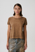 Remera crop basic marron - comprar online