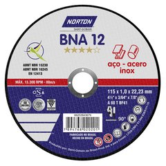 Disco de Corte Metal 178 x 1,6 mm Norton BNA Caja x 25 Un