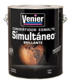 Simultaneo Convertidor Y Esmalte Negro Brillante X 4 Lts