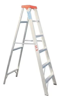 Escalera Aluminio Tijera Simple Ferpak 6 Escalones